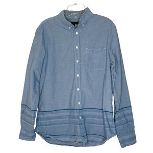 3/$20 ❤️ Wings+horns Blue Button Up Shirt US L